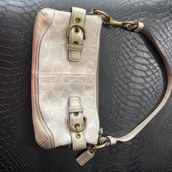 Coach Handbags - Vintage silver cloth coach bag